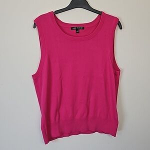 🎯 Cable and Gauge Pink Sleeveless Tank Top Large EUC